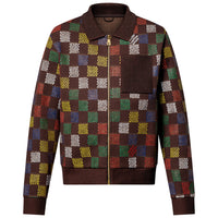 LOUIS VUITTON Jacquard Damier Cotton Jersey Blouson