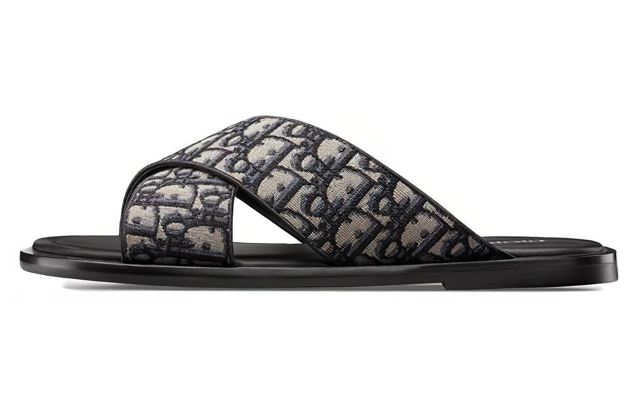DIOR Alias Sandals Blue Oblique