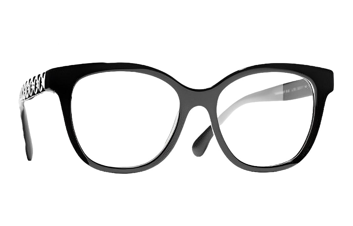 CHANEL Plate Frame Square Eyeglass Frames Women's