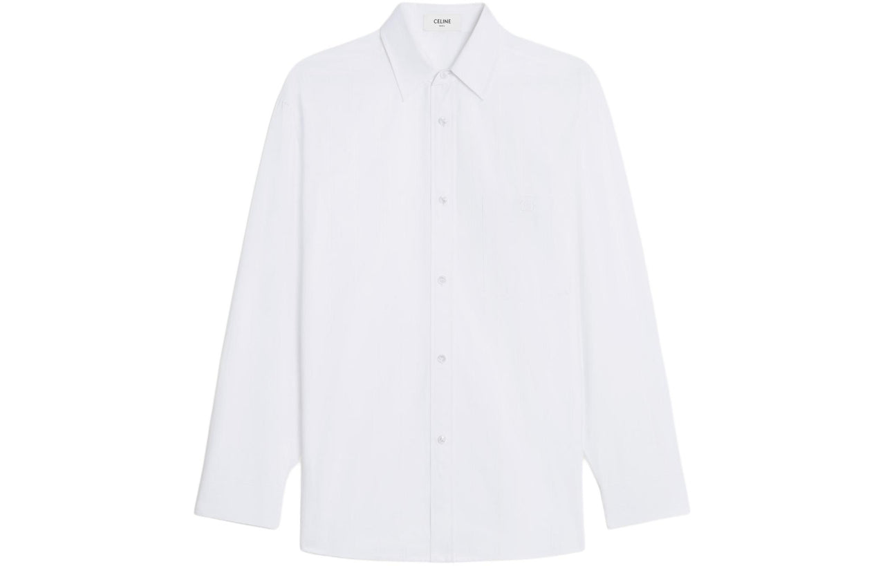 CELINE Tommy Shirt In Striped Cotton And Linen