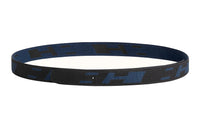 HERMES Nylon Other Belts Men's Black/Dark Blue Width: 3.2cm