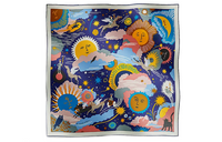 HERMES Silk Scarves Women's Indigo
