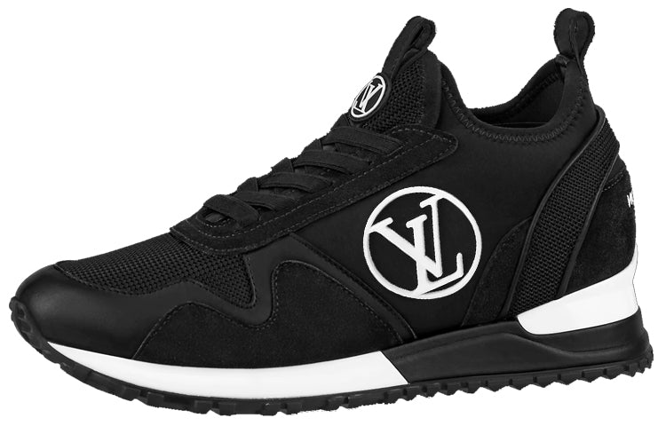 LOUIS VUITTON Run Away Sneakers 'Black With White Logo' Women's