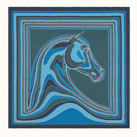 HERMES Silk Scarves Women's Blue