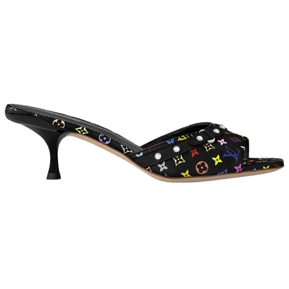 LOUIS VUITTON Slide Slippers Women's Black