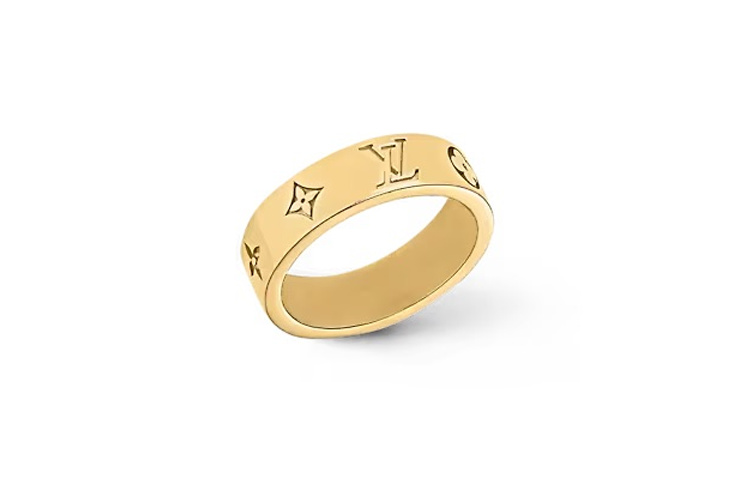 LOUIS VUITTON Lv Mosaic Thin Ring