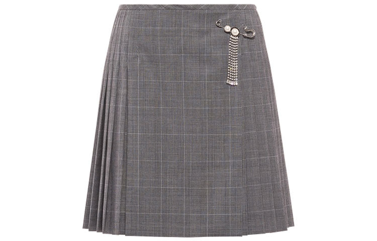 MIU MIU Casual Short Skirts Women's Taupe