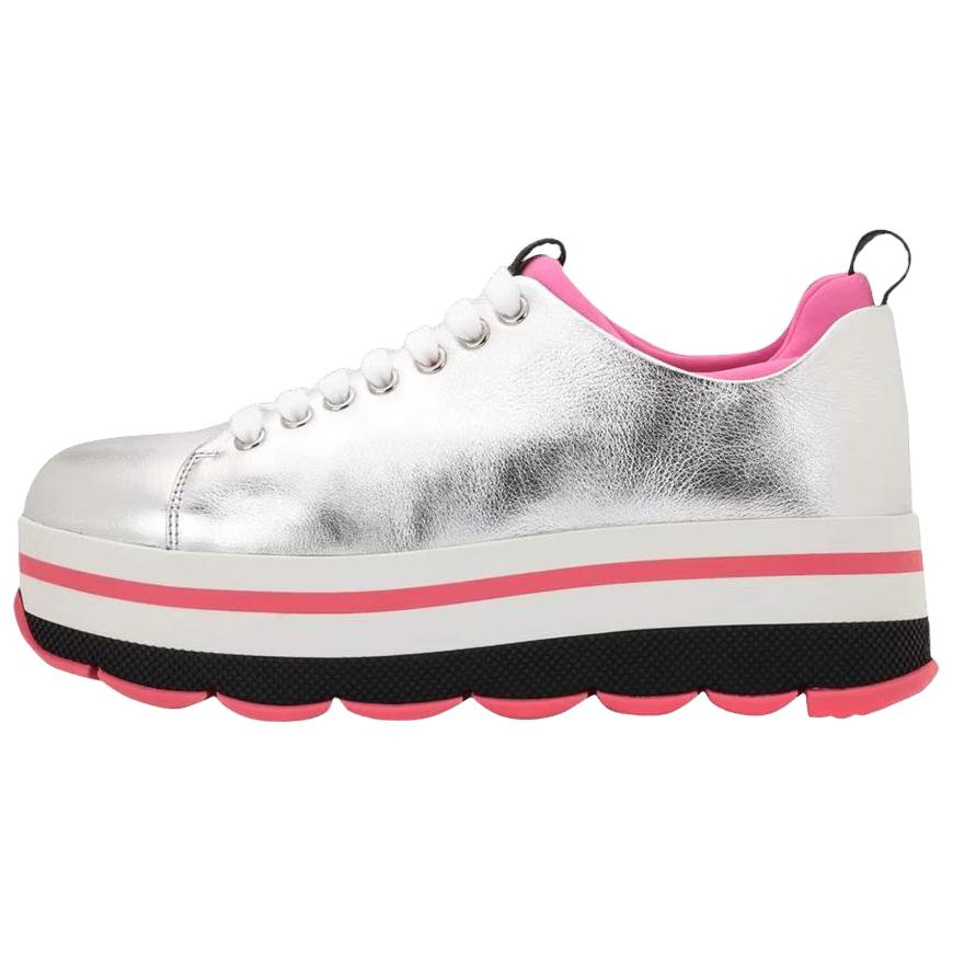 PRADA Silver Begonia Low Top Casual Shoes Women's Silver
