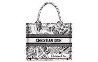 DIOR Embroidery Tote Bag, Shopping Bag, Handbag Trumpets Women's White/Black