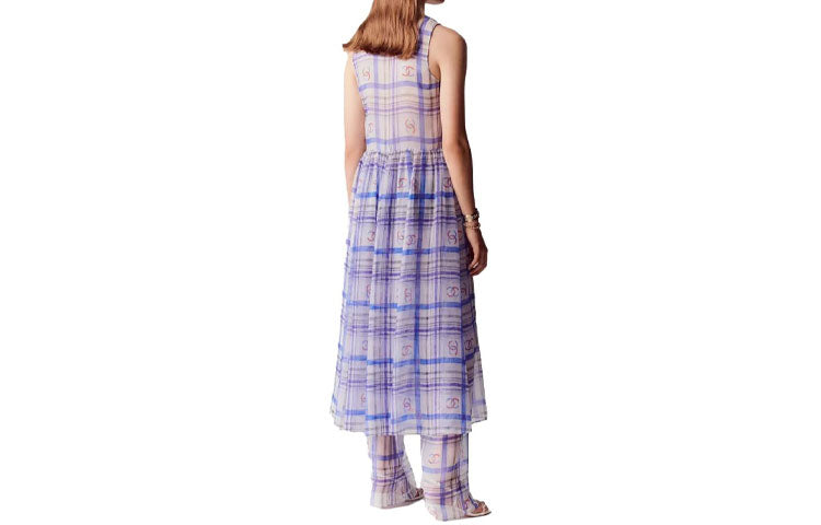 CHANEL Sleeveless Dresses Women's Multicolor