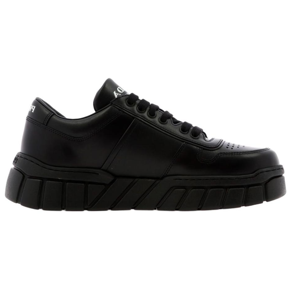 PRADA Voluminous Sneakers Leather Black Black