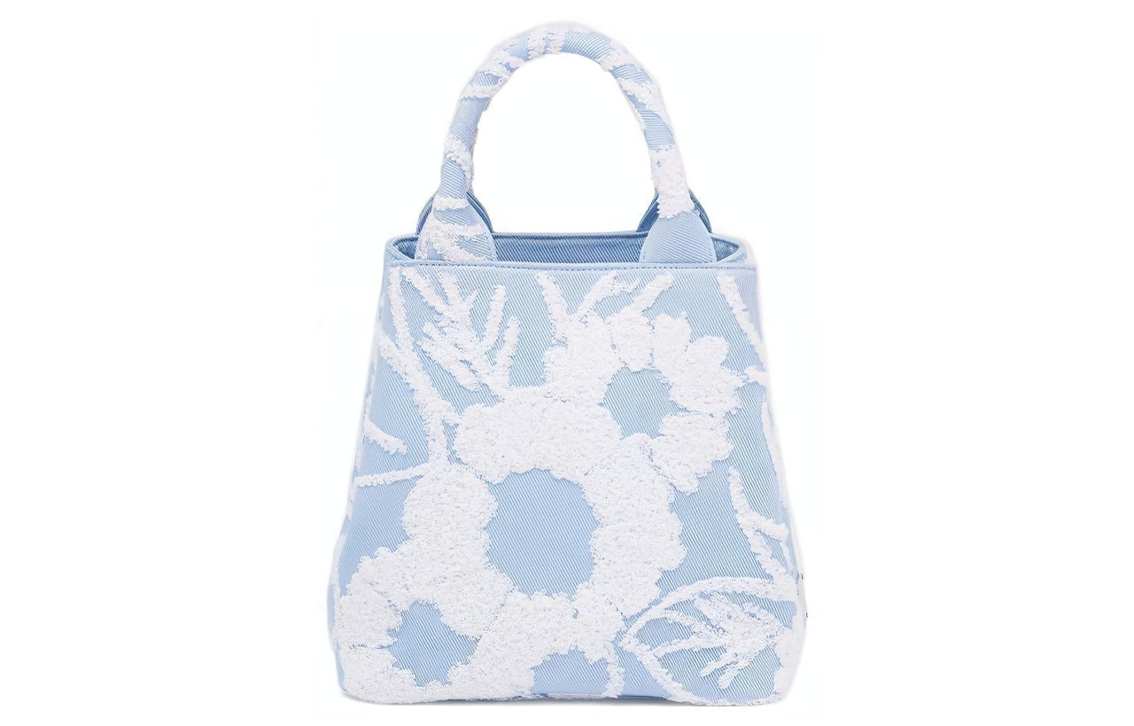 PRADA Fabric Shoulder Bag Crossbody Bag Handbag Women's Sky Blue/White