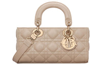 DIOR Lady D JOY Lambskin Lady Dior Bag, Shoulder Bag, Crossbody Bag, Handbag Small Size Women's Rouge Beige