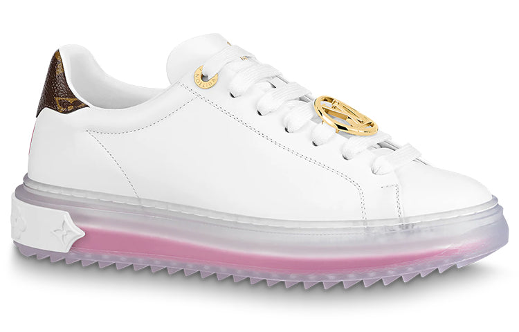 LOUIS VUITTON Time Out Sneakers 'White Pink Gold' Women's