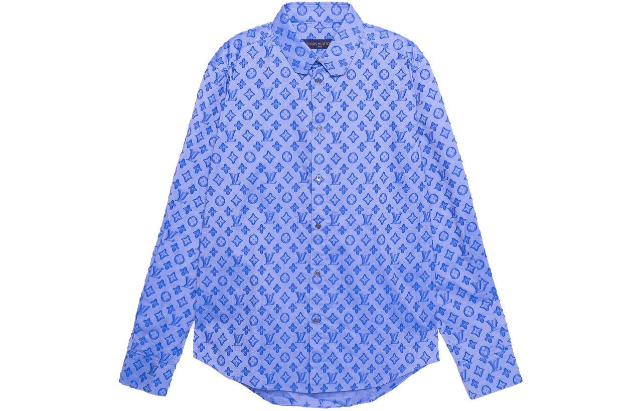 LOUIS VUITTON New Quarterly Products Of LV Shirt Men's Blue