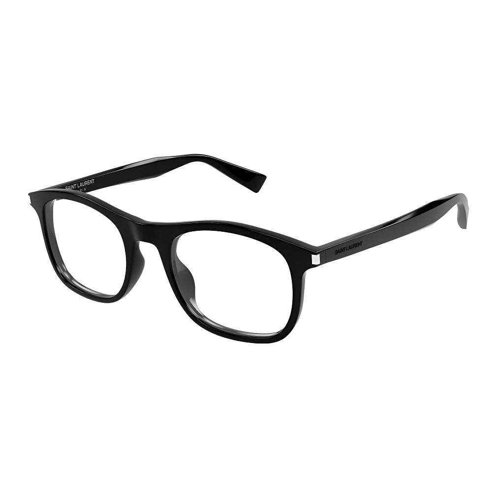 SAINT LAURENT Acetate Square Eyeglass Frames Unisex Black