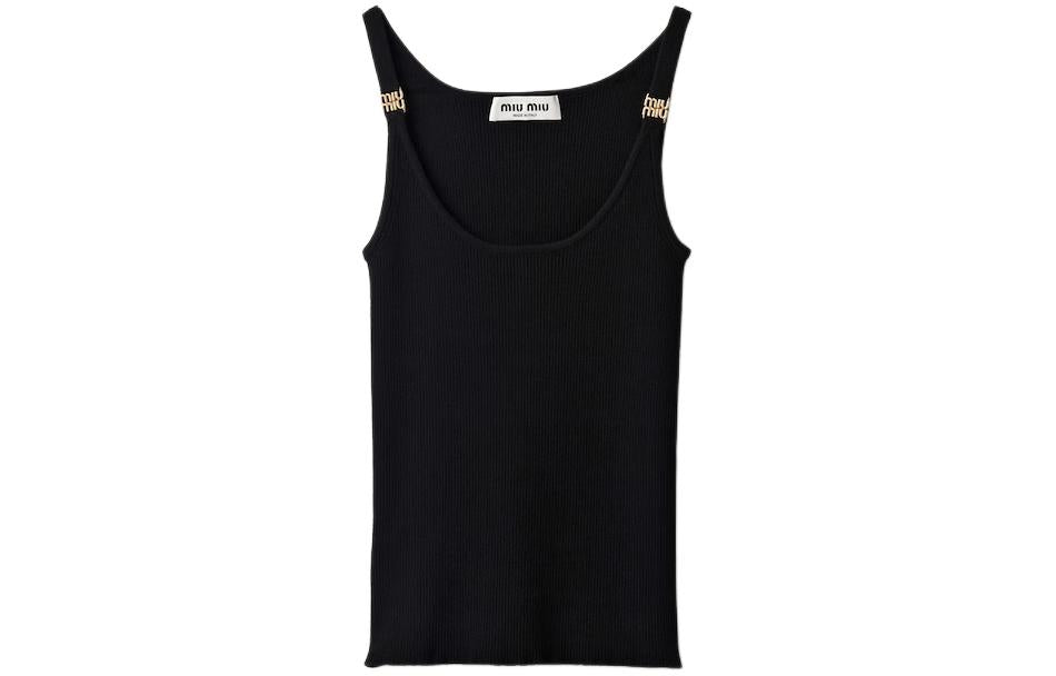 MIU MIU Tank Tops Women's Black