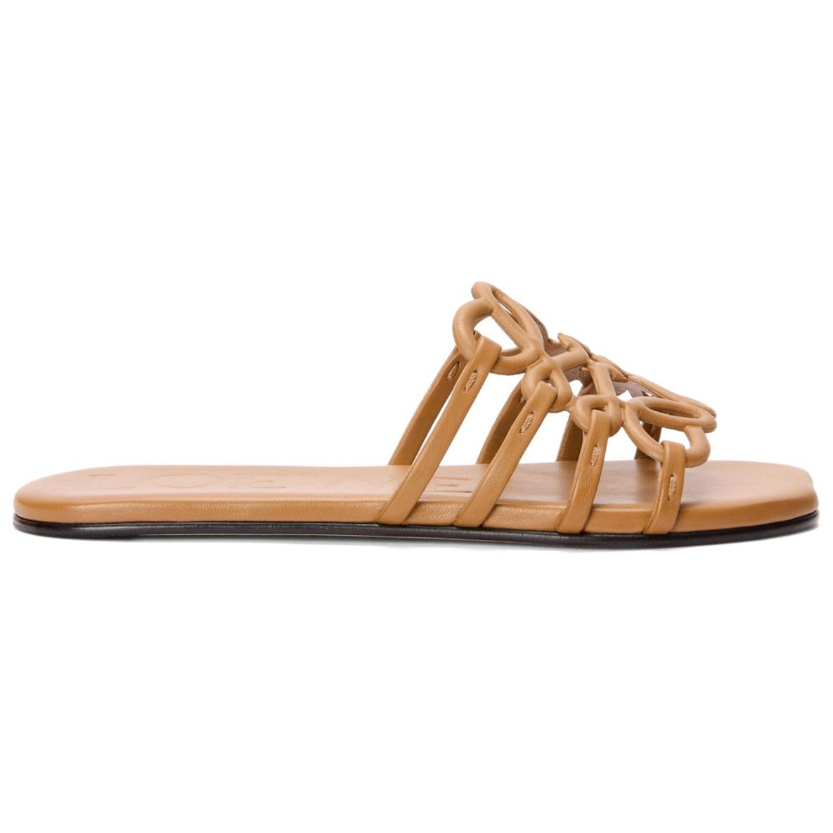 LOEWE Petal Slide Slippers Women's Brown