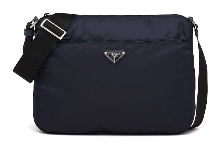 PRADA Fabric Shoulder Bag Crossbody Bag Women's Blue/Black