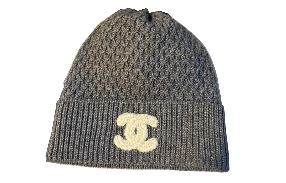 CHANEL Cashmere Beanies Unisex Gray