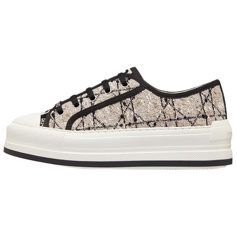 DIOR Walk'n'Dior Low Top Skateboard Shoes Women's Beige