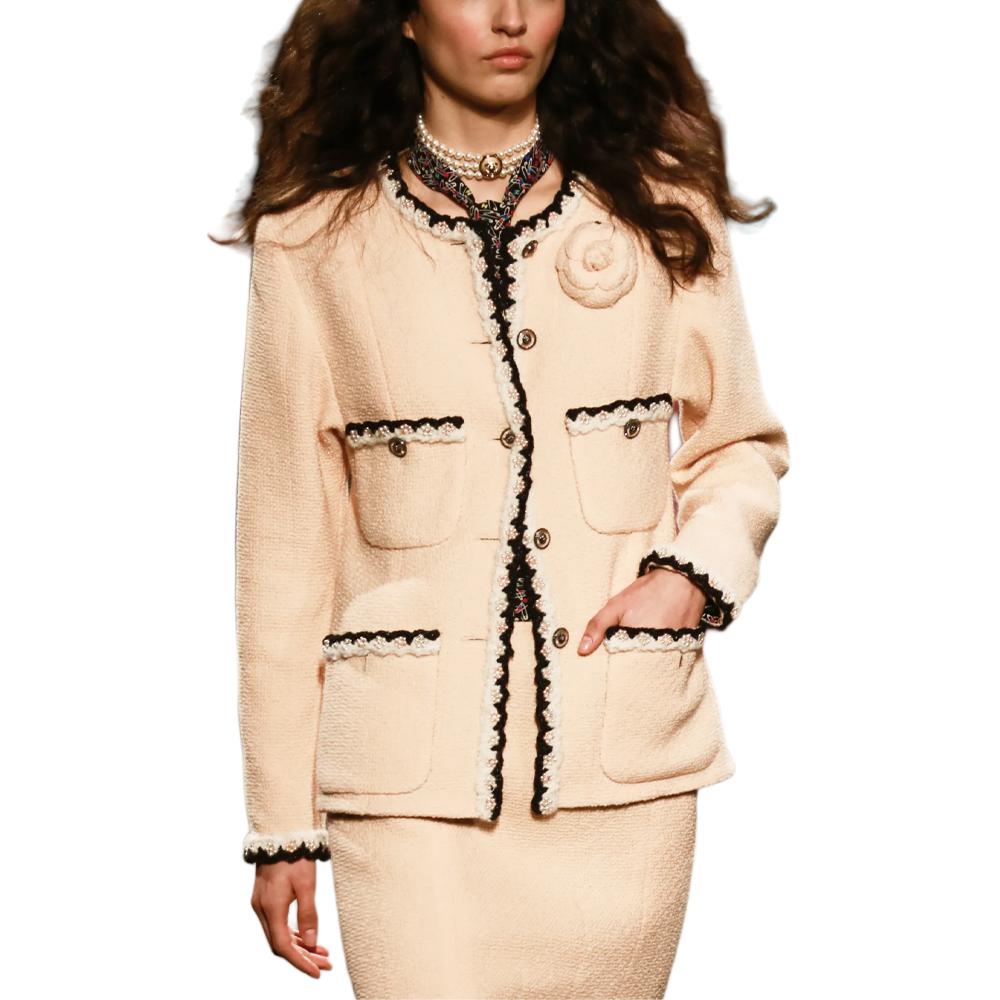 CHANEL 24 Spring And Summer Jackets Coats Women's Ivory
