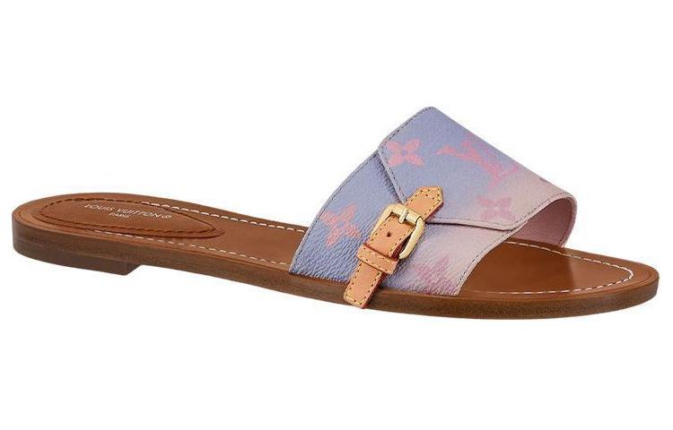 LOUIS VUITTON Lock It Stylish Sandals Women's Pink Purple