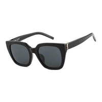 SAINT LAURENT Plate And Metal Square Sunglasses Women's Black
