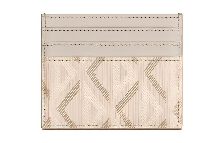 DIOR Natural Smooth Calfskin With Canvas Card Holder Women's Beige