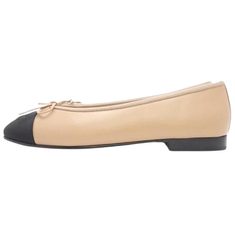 CHANEL Casual Single Shoes Women's Beige