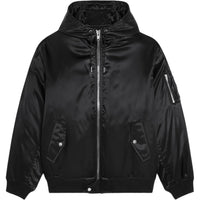 CELINE Bomber Jacket With CELINE Print In Satin Finish Nylon
