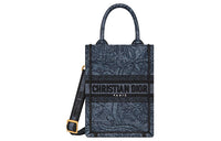 DIOR Embroidery Tote Bag, Shopping Bag, Cell Phone Pouch, Shoulder Bag, Crossbody Bag, Handbag Mini Women's Blue