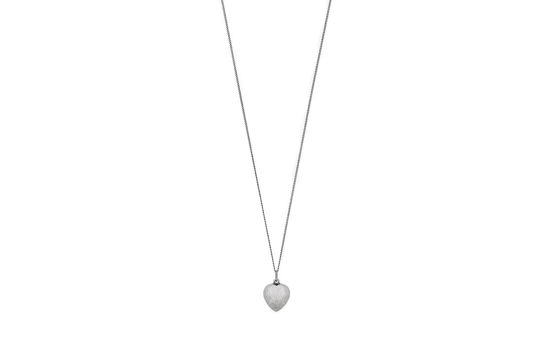 SAINT LAURENT Heart-Charm Chain Cuved Necklace