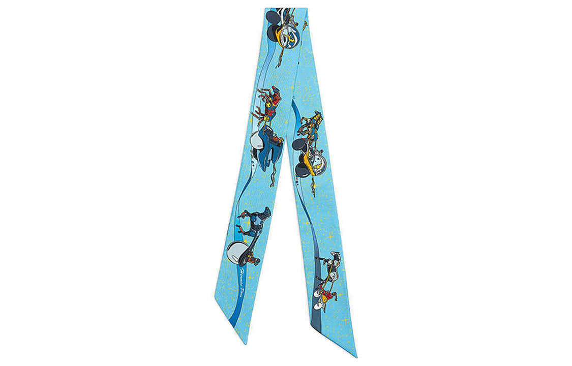 HERMES Silk Scarves Women's Blue