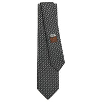 HERMES Mulberry Silk Ties Men's Black/Gray
