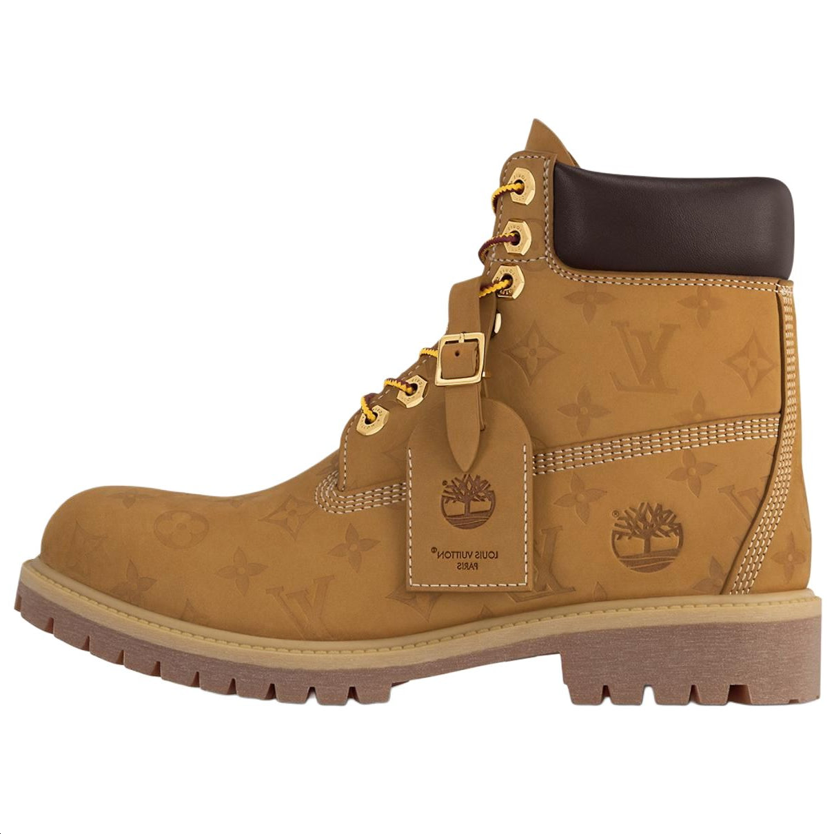 Timberland x LOUIS VUITTON Short Martin Boots Ankle-Length Shoes Unisex Brown