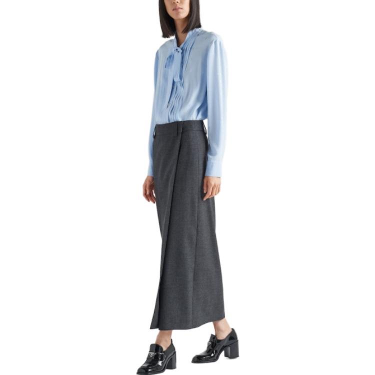 PRADA Casual Long Skirts Women's Gray