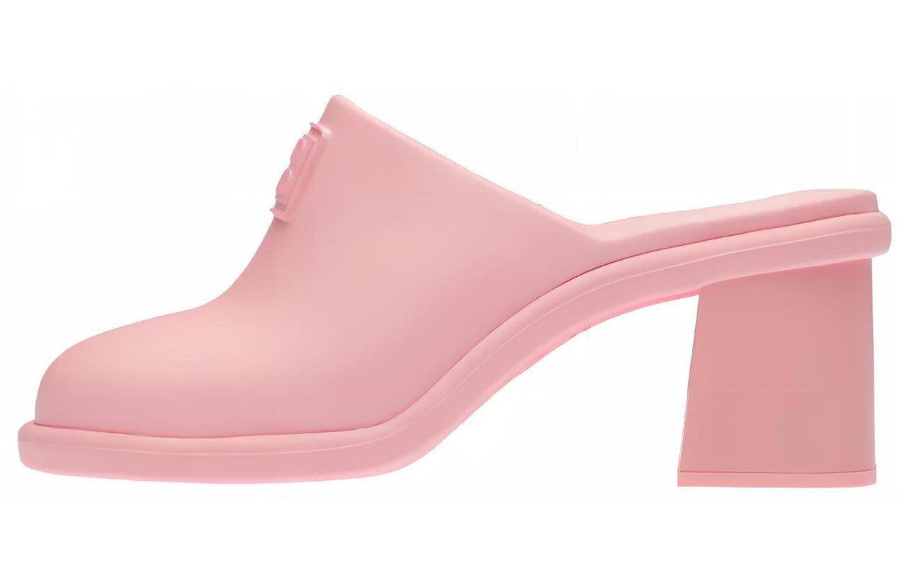 MIU MIU Abrasion Resistant Closed Toe Slippers Women's Pink