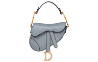 DIOR Saddle Sheepskin Saddle Bag Shoulder Bag Crossbody Bag Handbag Extra Mini Women's Powder Blue/Haze Blue