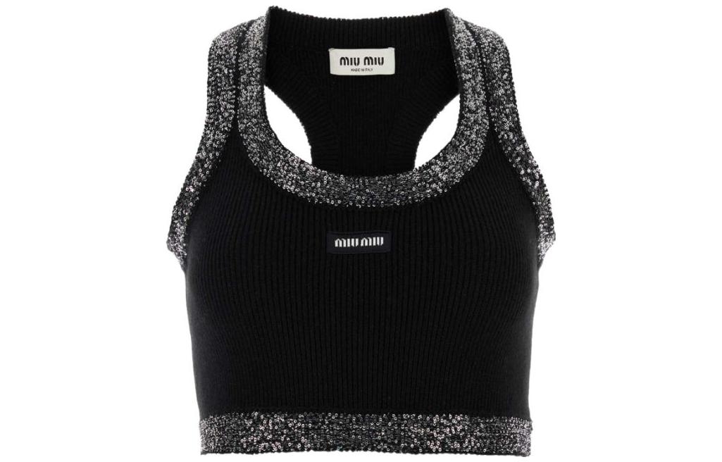 MIU MIU Tank Tops Women's Black