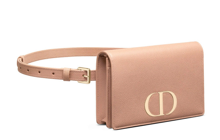DIOR Cow Leather Fanny Pack Regular Women's Pink