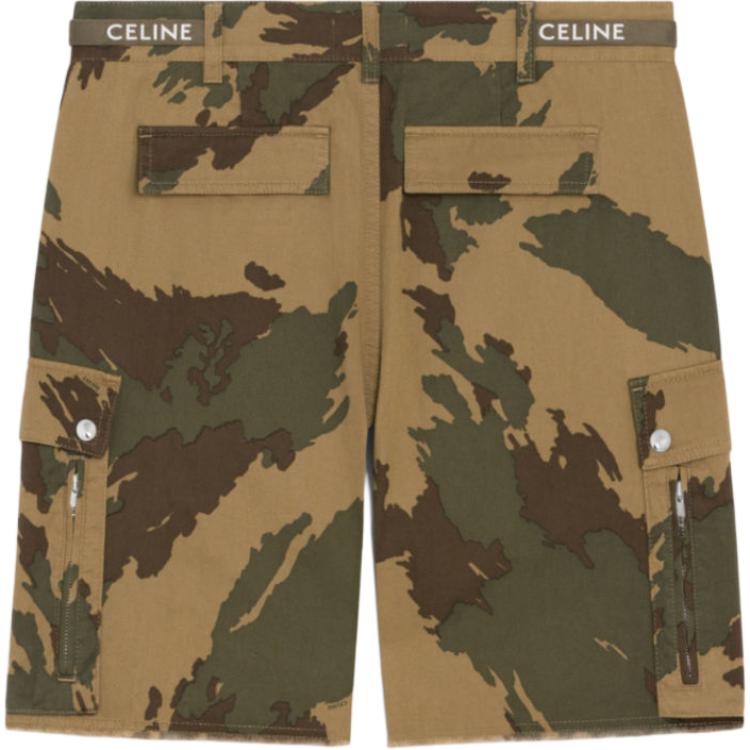 CELINE Camouflage Cargo Shorts