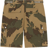 CELINE Camouflage Cargo Shorts