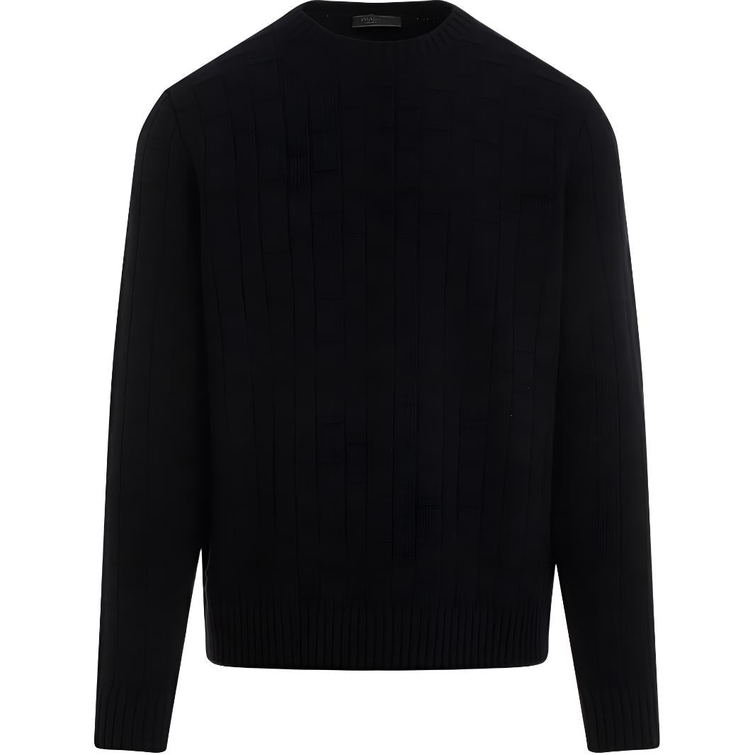 PRADA Crewneck Ribbed Knit Jumper