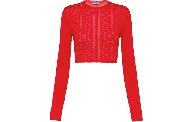 MIU MIU SS22 Slim Fit Sweater Women's Red