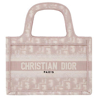 DIOR BookTote Monogram All Over Print Tote Bag Shopping Bag Handbag Mini Women's Rose Pink/Beige