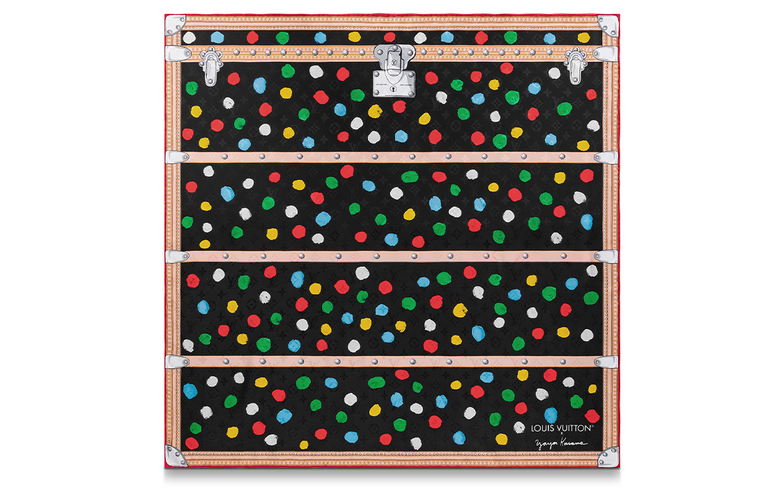 LOUIS VUITTON X Yayoi Kusama Painted Dots Monogram Square 90