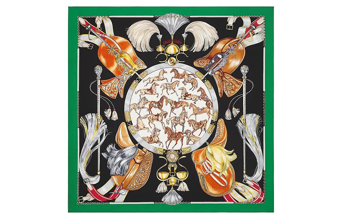 HERMES Silk Scarves Women's Multicolor
