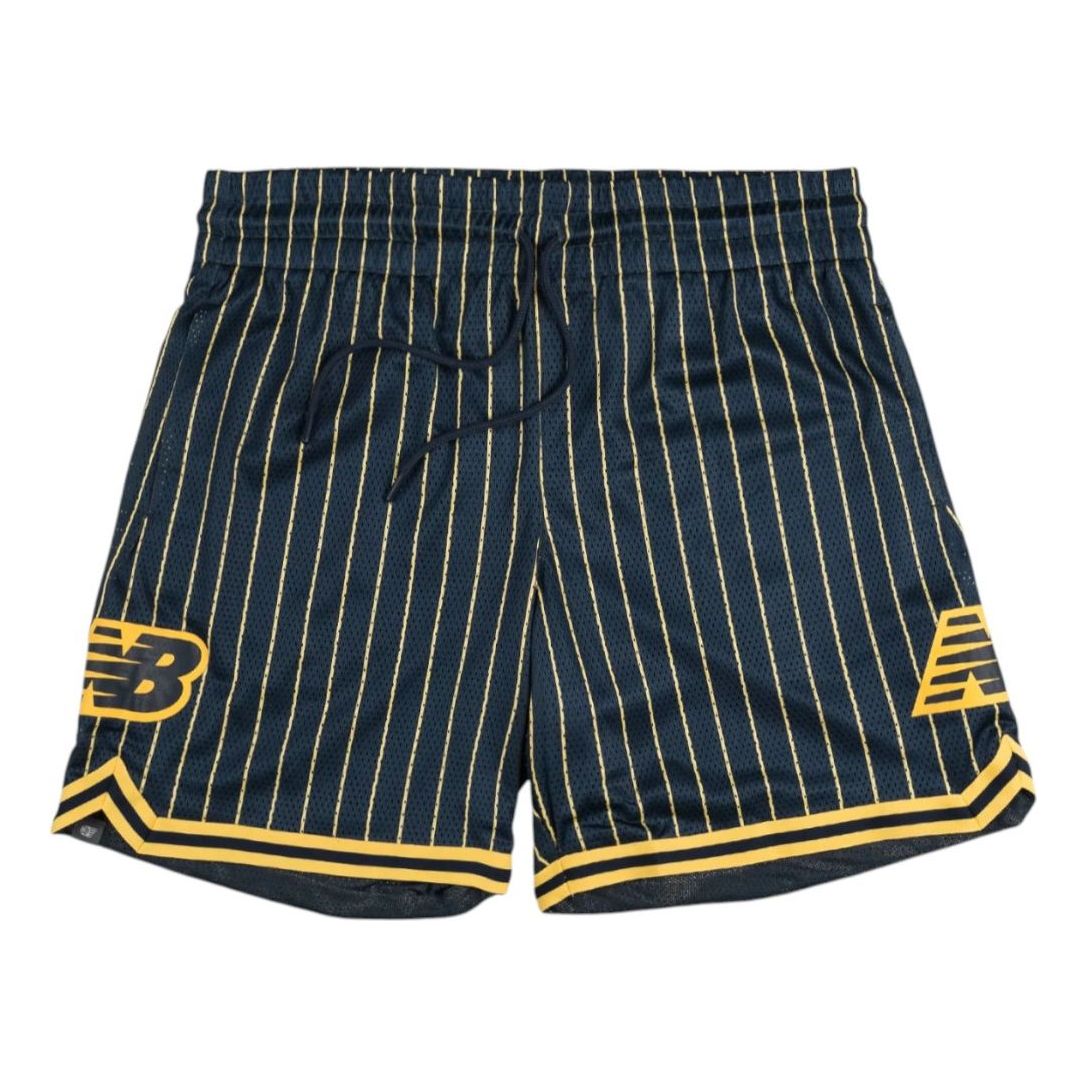New Balance In Game Mesh Shorts 'Dark Blue Yellow' MS44588NNY