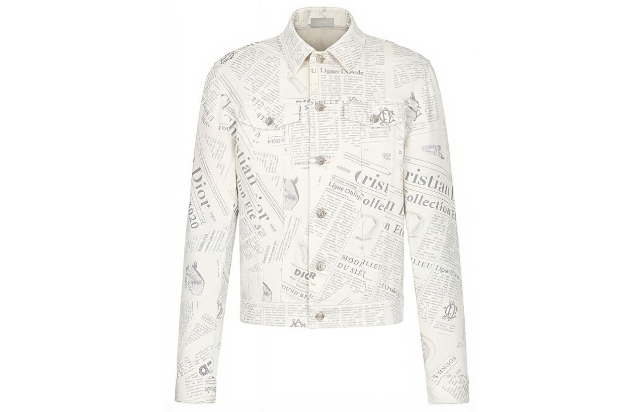 DIOR Arsham Newspaper Denim Jacket